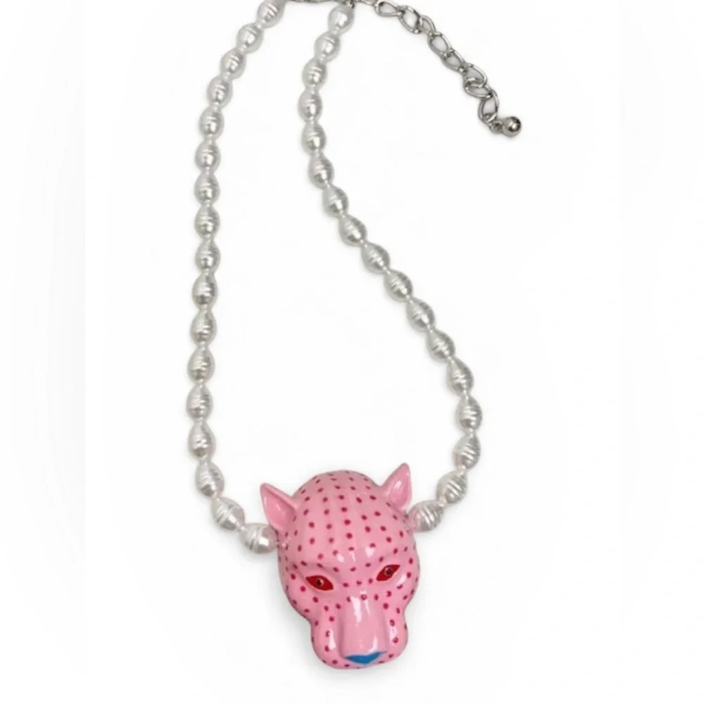 Kids Pink Animal Pendant Necklace - Brand